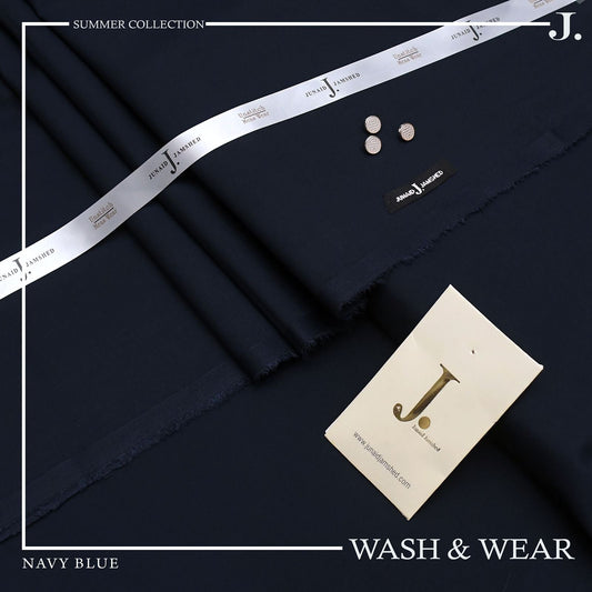 PREMIMUM JUNAID JAMSHED WASH N WEAR J#05"-NAVY BLUE