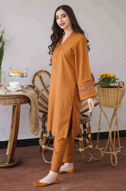 Aisling - 3PC Unstitched Dhanak Embroidered Shirt with Embroidered Dupatta and Trouser - RF1156