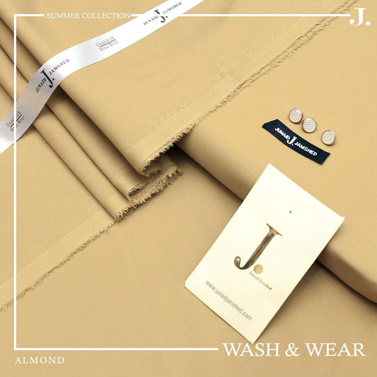 PREMIMUM JUNAID JAMSHED WASH N WEAR J#01 "-ALMOND