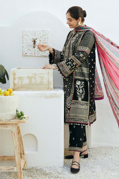 Taj Black Embroidered 3PC ZB-4030