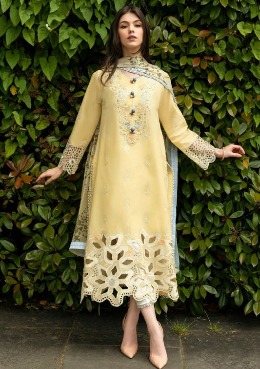 Lemon Yellow Embroidered ZB-5021