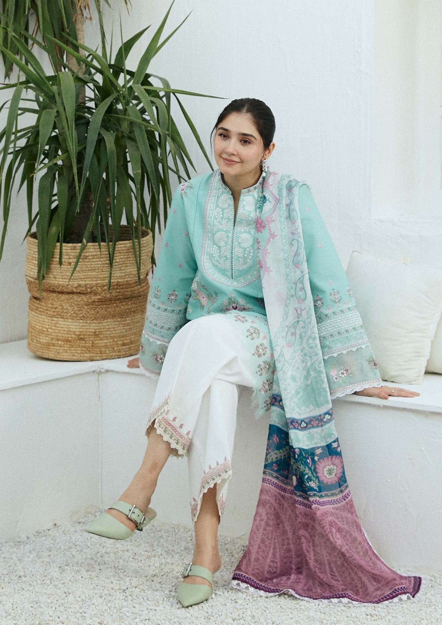 Fami Sky EMBROIDERED 3PC ZB-4038