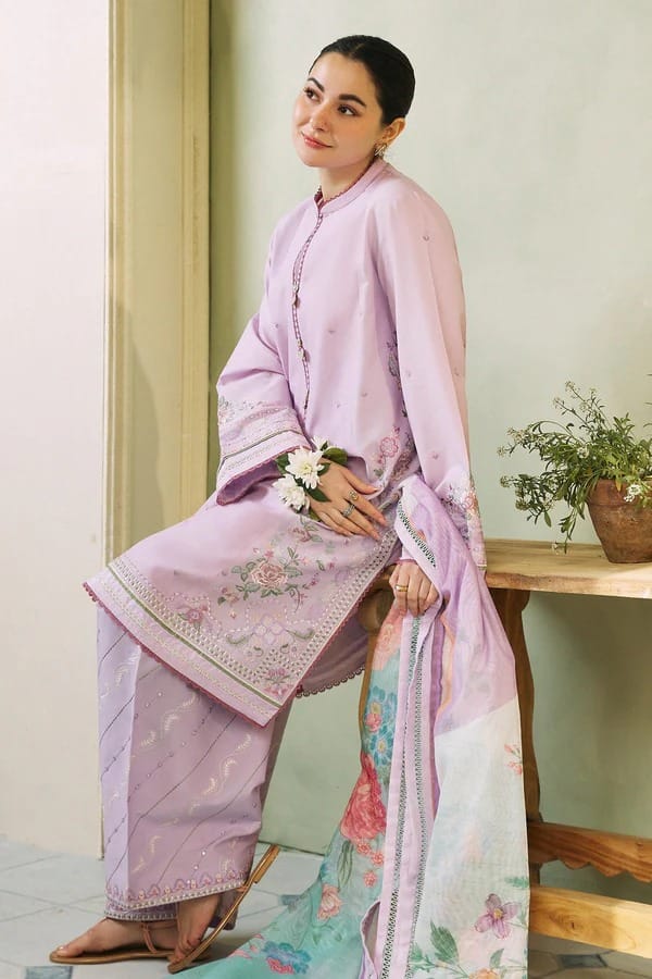 Coco Purple Embroidered 3PC ZB-4025