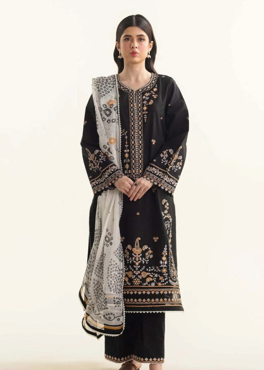 Suman Balck Embroidered ZB-5022