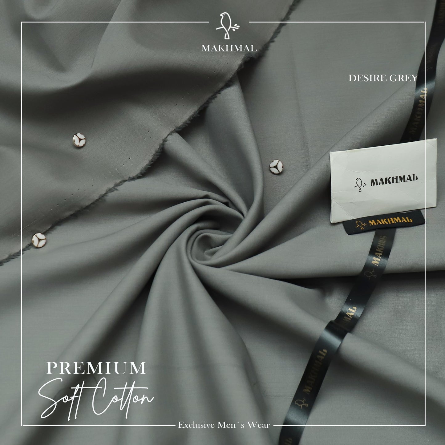 MAKHMAL Premium Cotton-Desire Grey