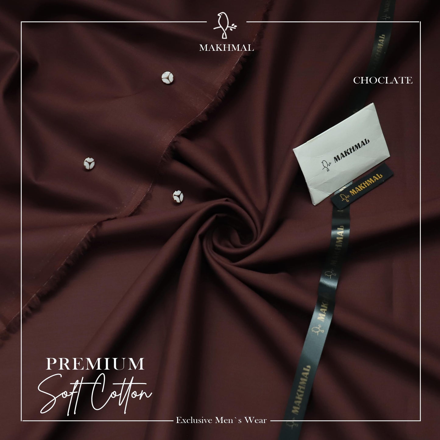 MAKHMAL Premium Soft Cotton- Choclate